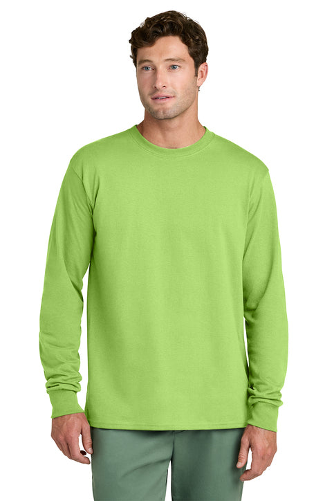 Port & Company Long Sleeve Core Cotton Tee (PC54LS) - Lime