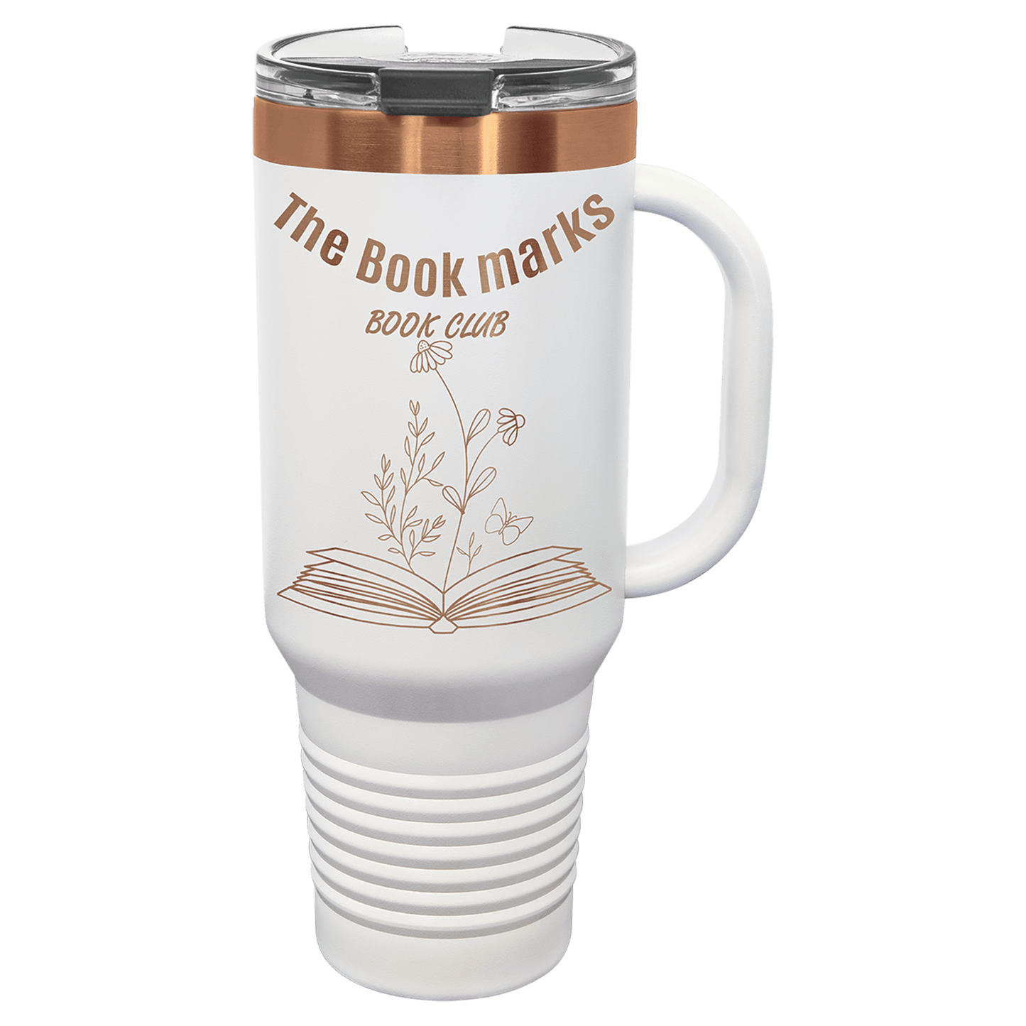 Polar Camel Travel Mug 40 oz — White/Rose Gold