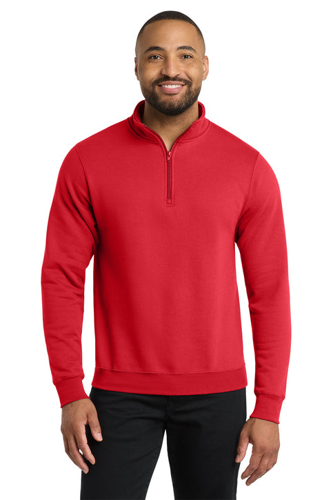Port & Company Core Fleece 1/4-Zip Pullover Sweatshirt (PC78Q) - Red
