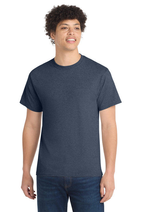 Port & Company Core Cotton Tee (PC54) - Heather Navy