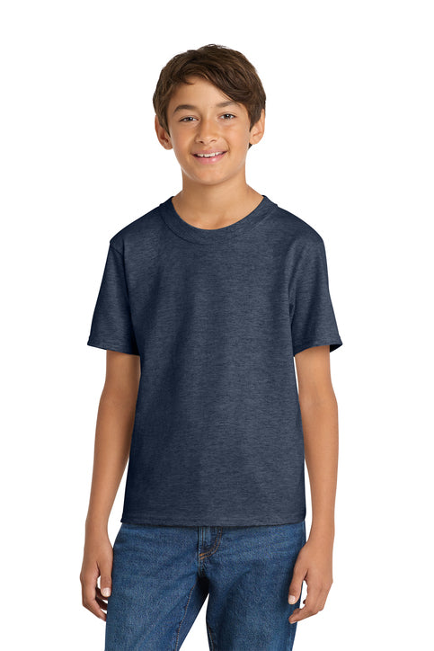 Port & Company Youth Core Cotton Tee (PC54Y) - Heather Navy