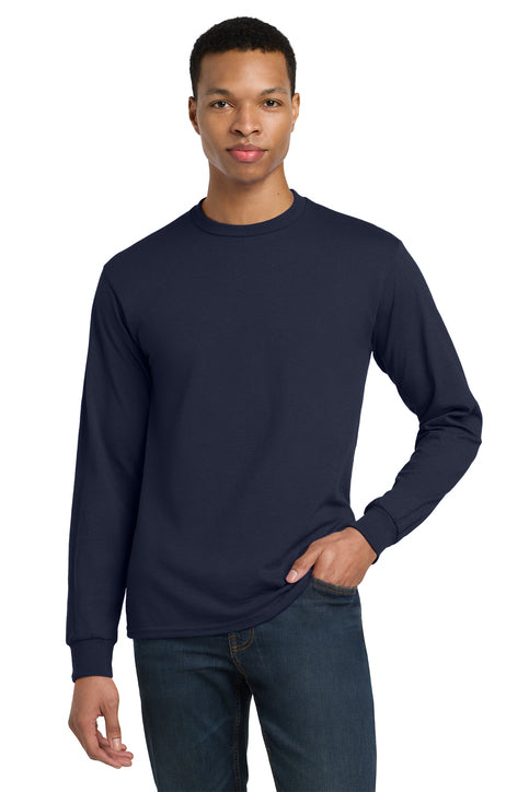 Gildan DryBlend 50/50 Long Sleeve Tee (8400) - Navy