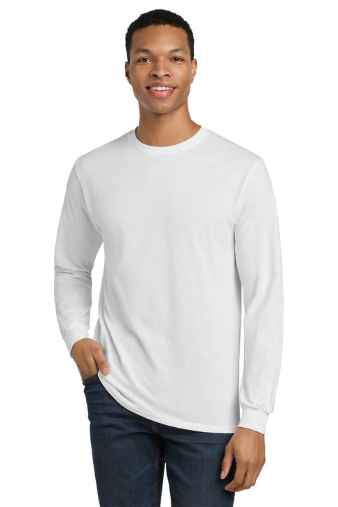 Gildan DryBlend 50/50 Long Sleeve Tee (8400) - White