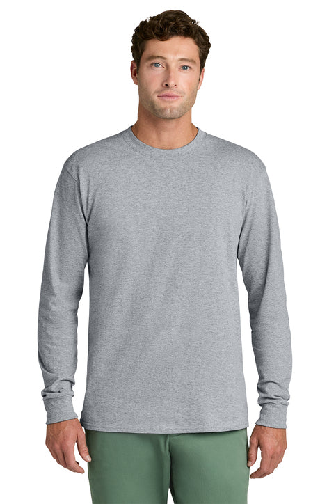 Port & Company Long Sleeve Core Cotton Tee (PC54LS) - Athletic Heather