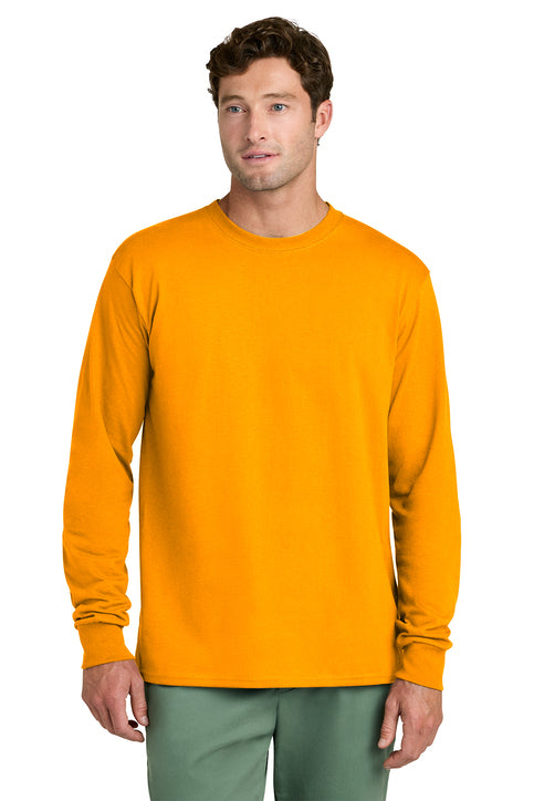 Port & Company Long Sleeve Core Cotton Tee (PC54LS) - Gold