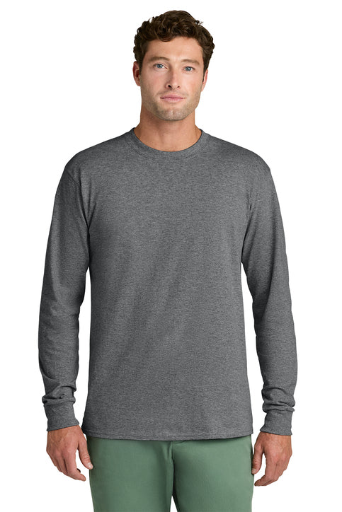 Port & Company Long Sleeve Core Cotton Tee (PC54LS) - Graphite Heather