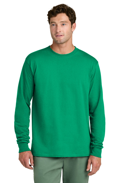 Port & Company Long Sleeve Core Cotton Tee (PC54LS) - Kelly