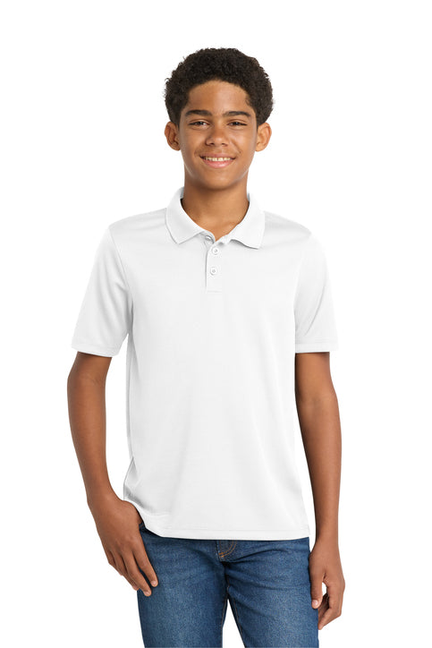 Sport-Tek Youth PosiCharge RacerMesh Polo (YST640) - White