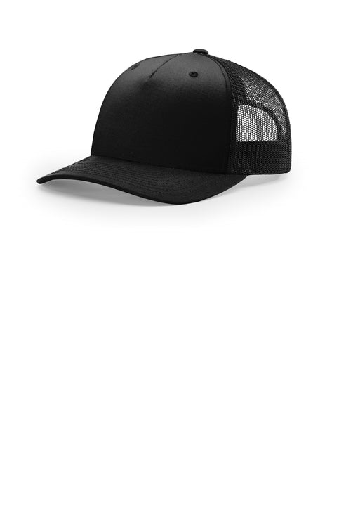 Richardson Five-Panel Trucker Cap (195) - Black