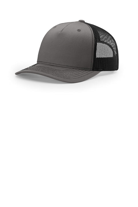 Richardson Five-Panel Trucker Cap (195) - Charcoal/Black