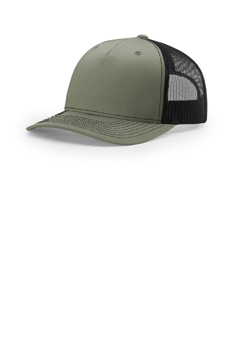 Richardson Five-Panel Trucker Cap (195) - Loden/Black