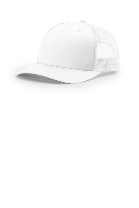 Richardson Five-Panel Trucker Cap (195) - White