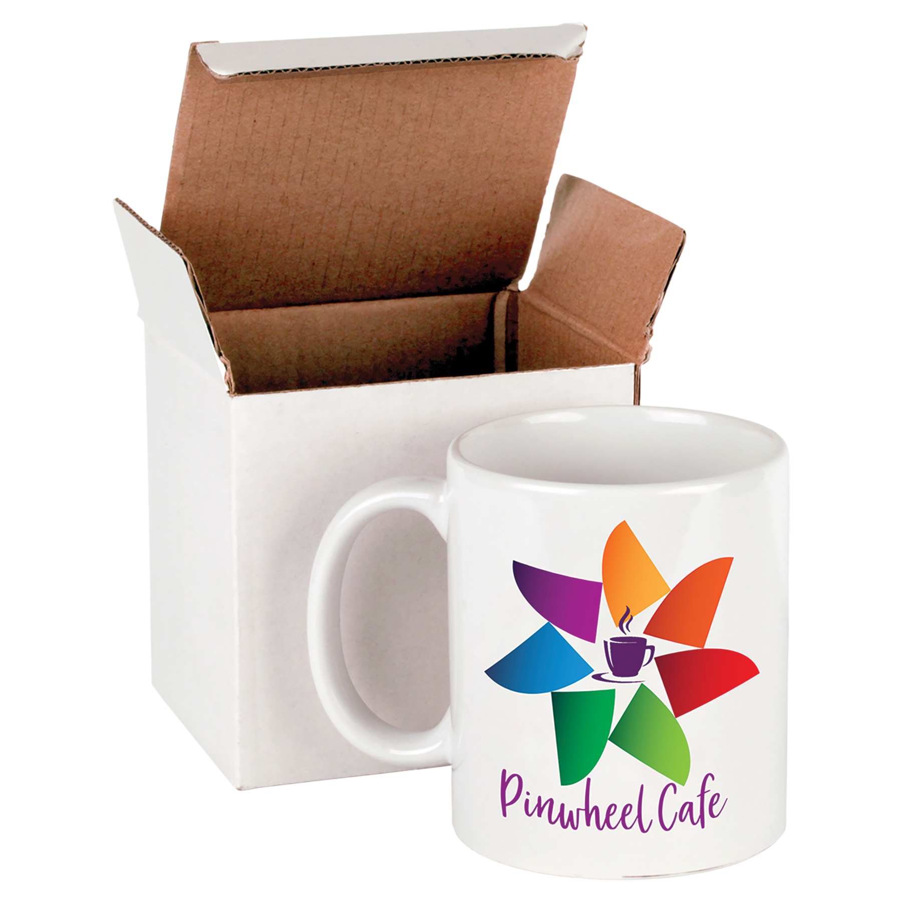 Sublimatable Ceramic Mug — White, colored interior