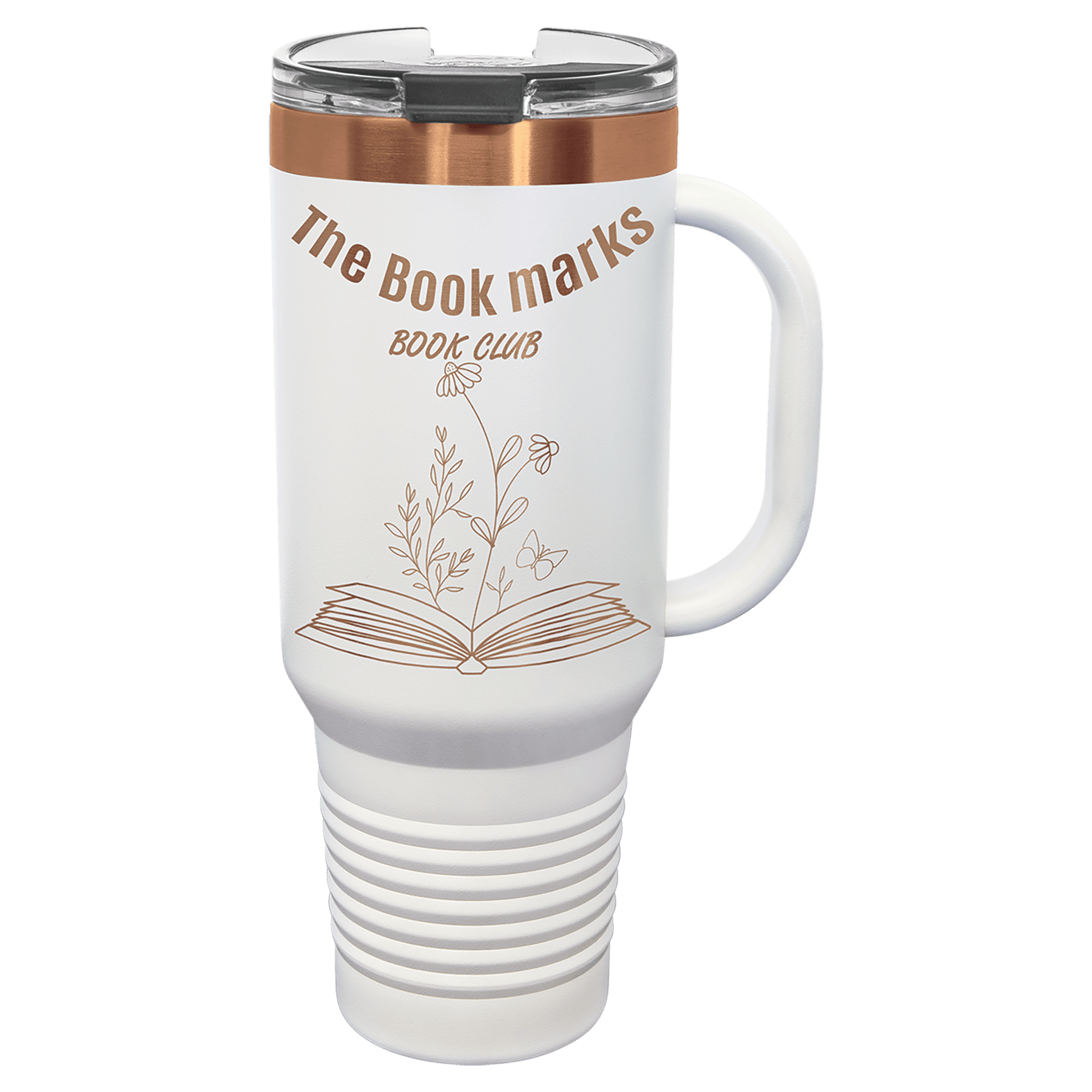 Polar Camel Travel Mug 40 oz — White/Rose Gold