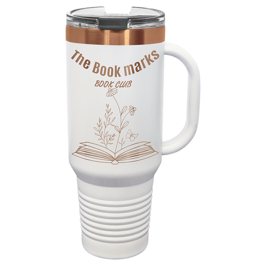 Polar Camel Travel Mug 40 oz — White/Rose Gold